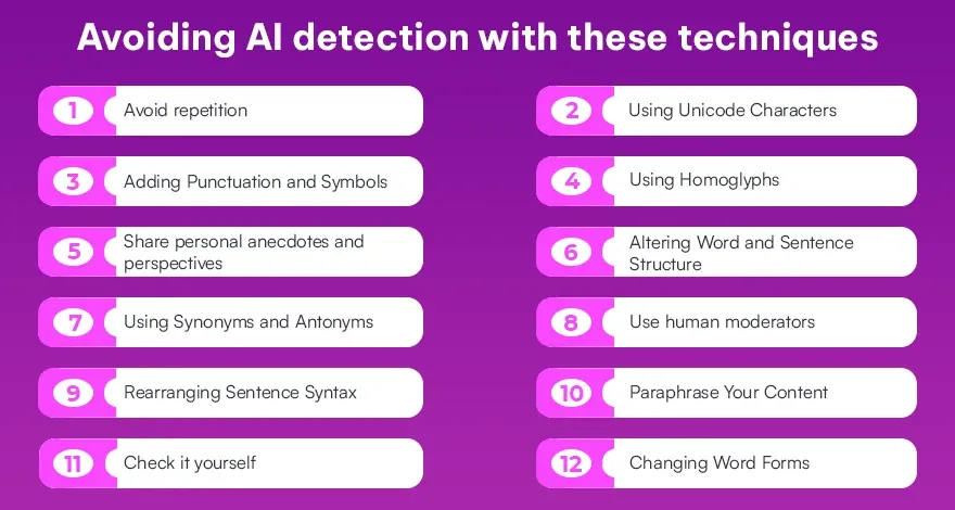 Avoiding AI detection with these techniques