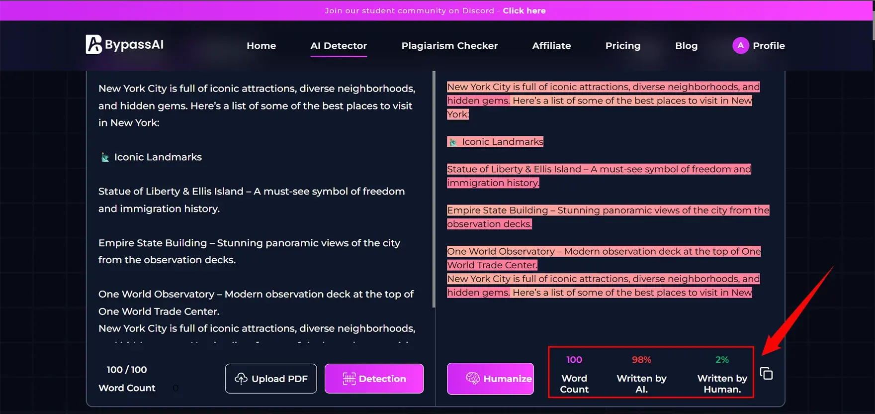 BypassAI io AI detector