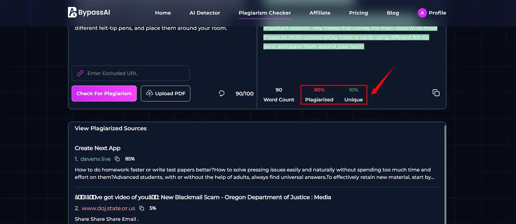 BypassAI Plagiarism Checker.webp