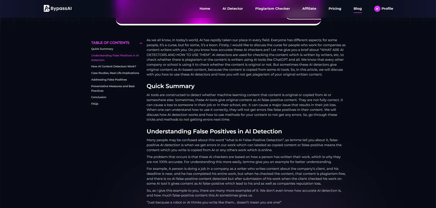 Bypassai Article Content