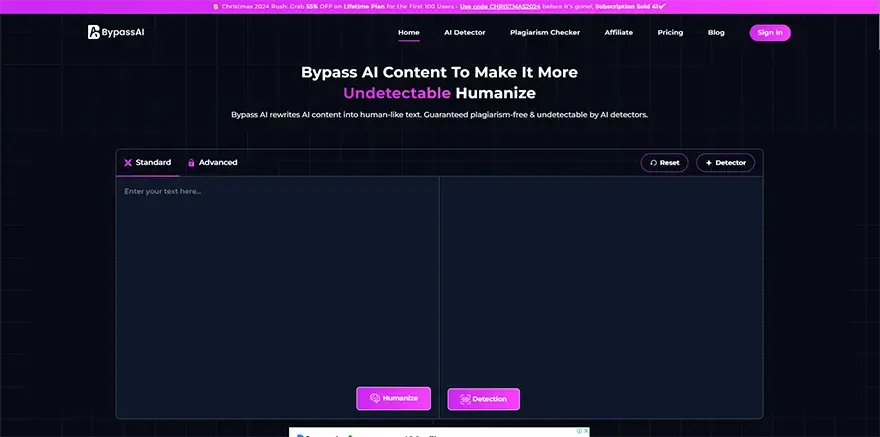 Bypassai.io Humanize tool