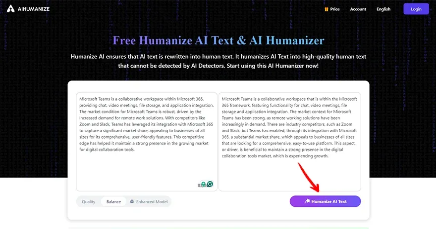 ChatGPT content  humanize in AIhumanize IO tools