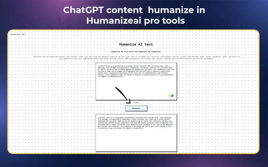 ChatGPT content  humanize in Humanizeai pro tools