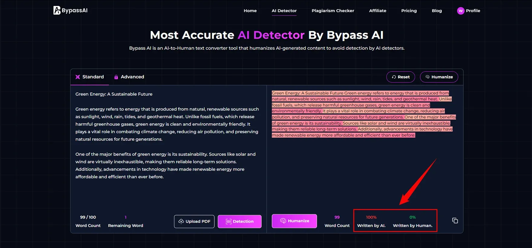 Check AI Content In Bypass IO AI Detector