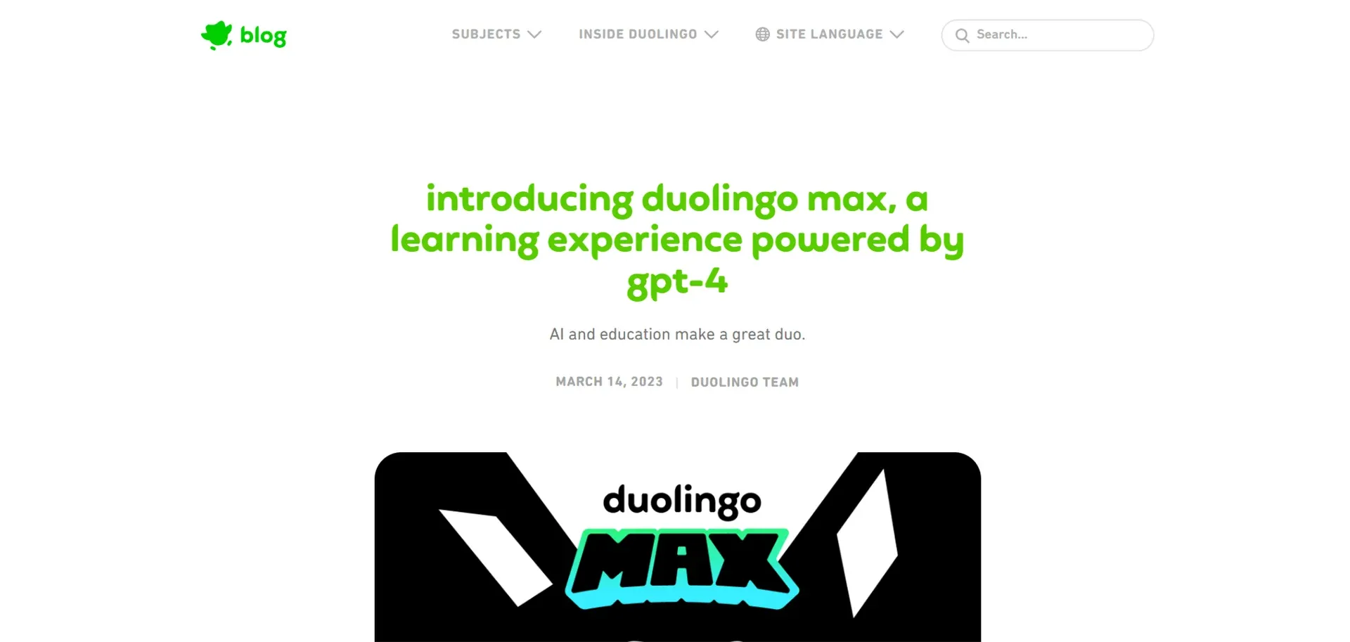 Duolingo Max