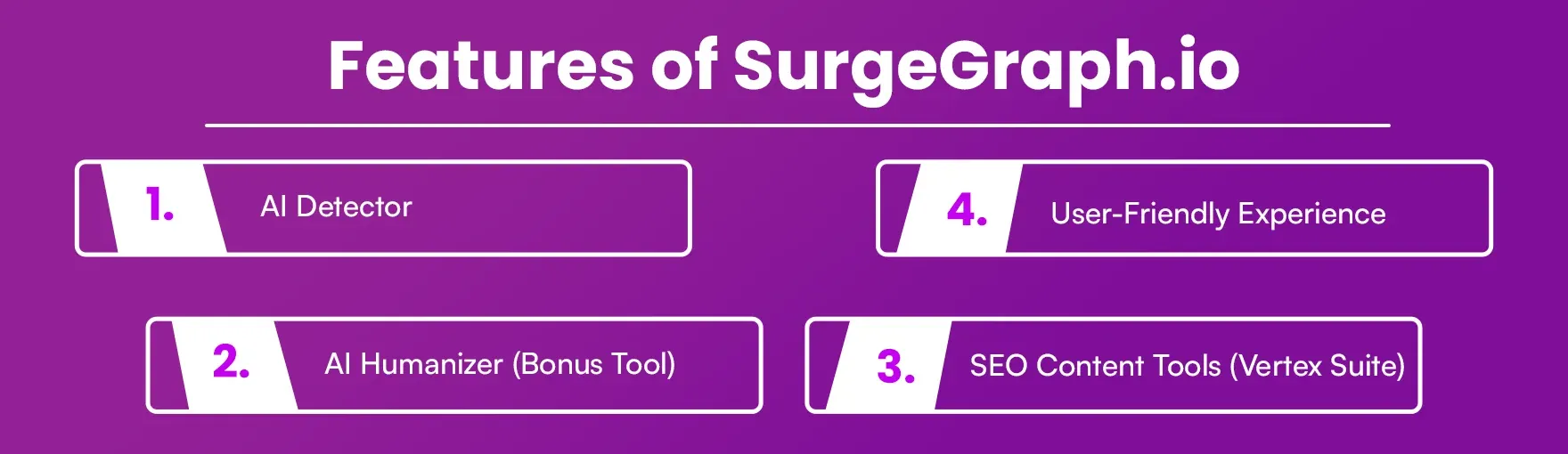 Features of SurgeGraph io