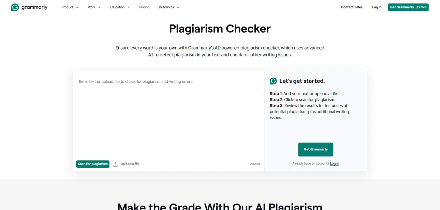Grammarly Plagiarism Checker