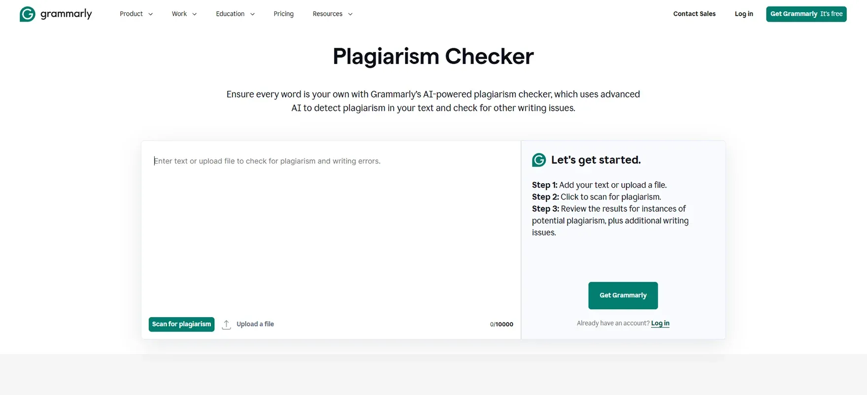 Grammarly Plagiarism Checker
