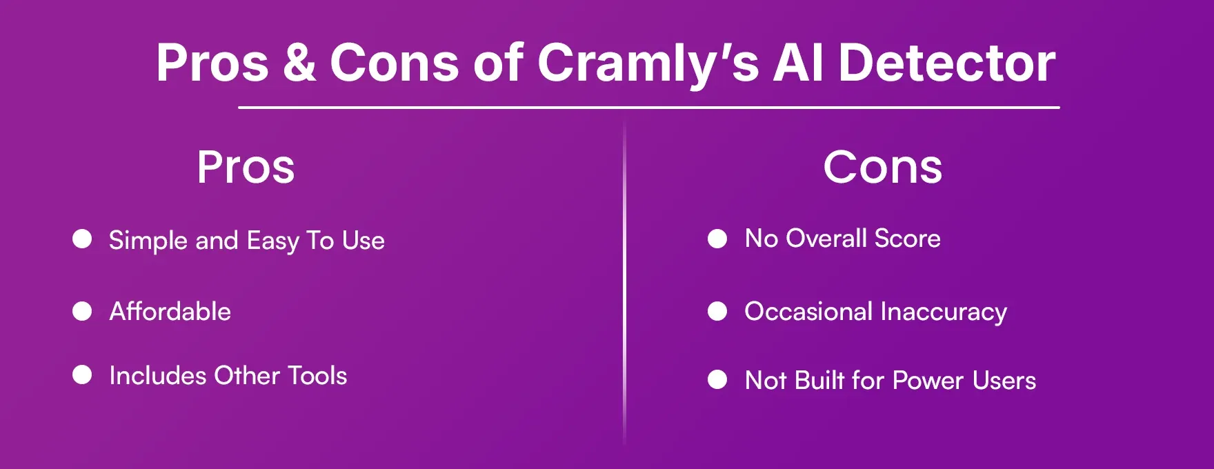 Pros & Cons of Cramly’s AI Detector