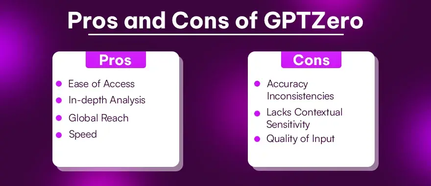 Pros and Cons of GPTZero