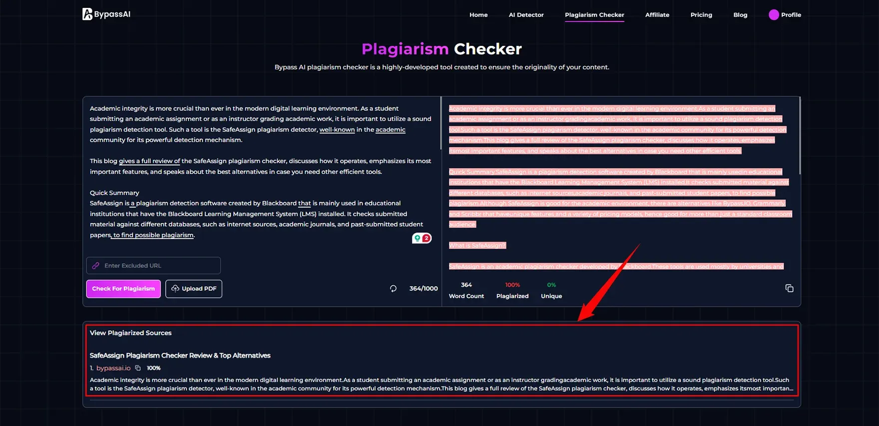 SafeAssign Plagiarism Checker Review