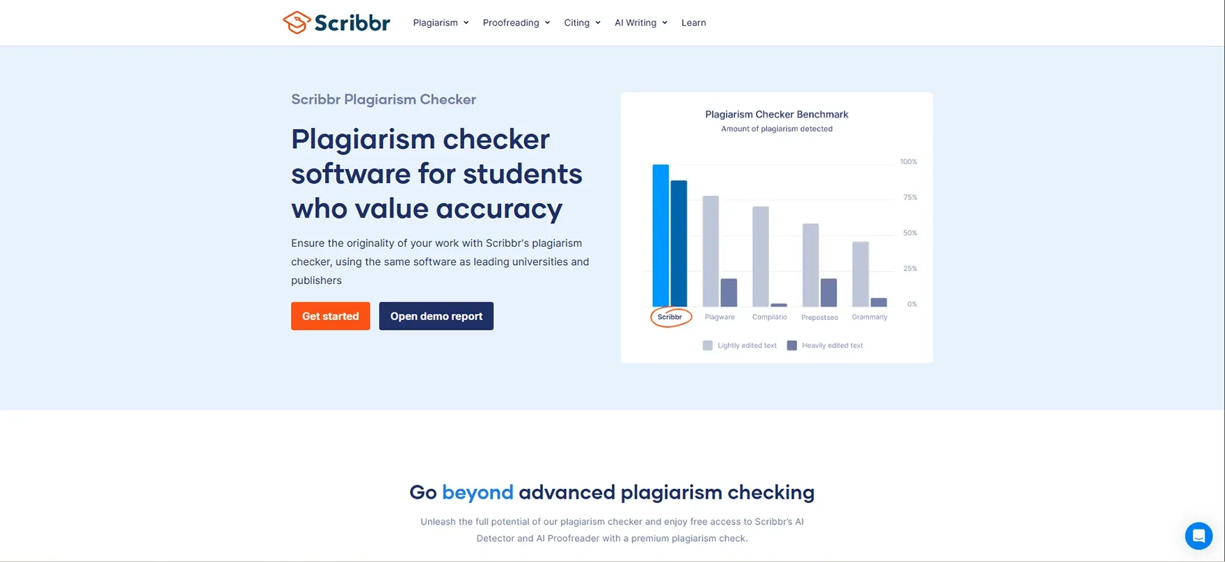 Scribbr Plagiarism checker