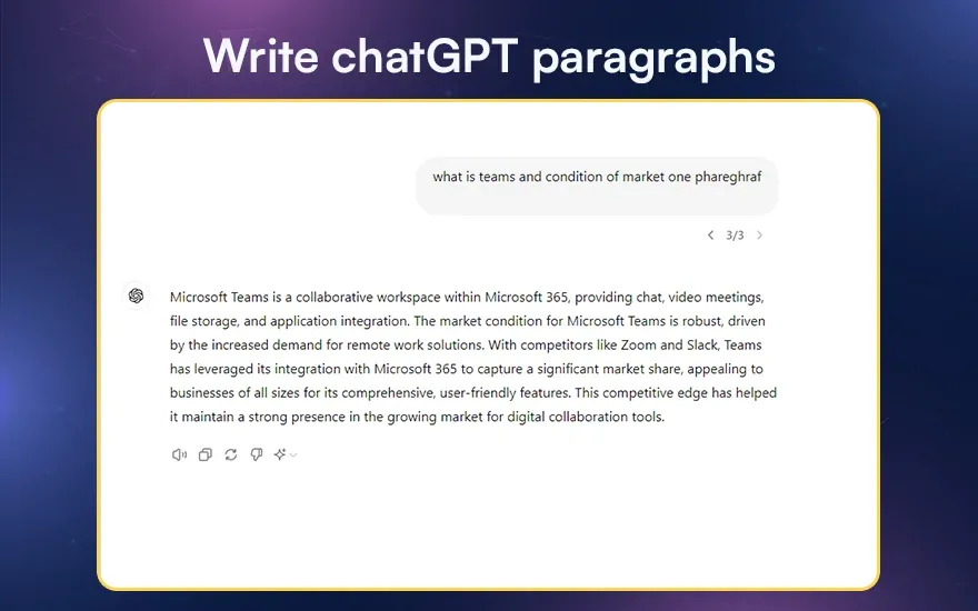 Write chatGPT paragraphs 