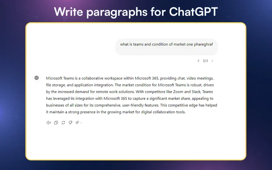 Write paragraphs for ChatGPT