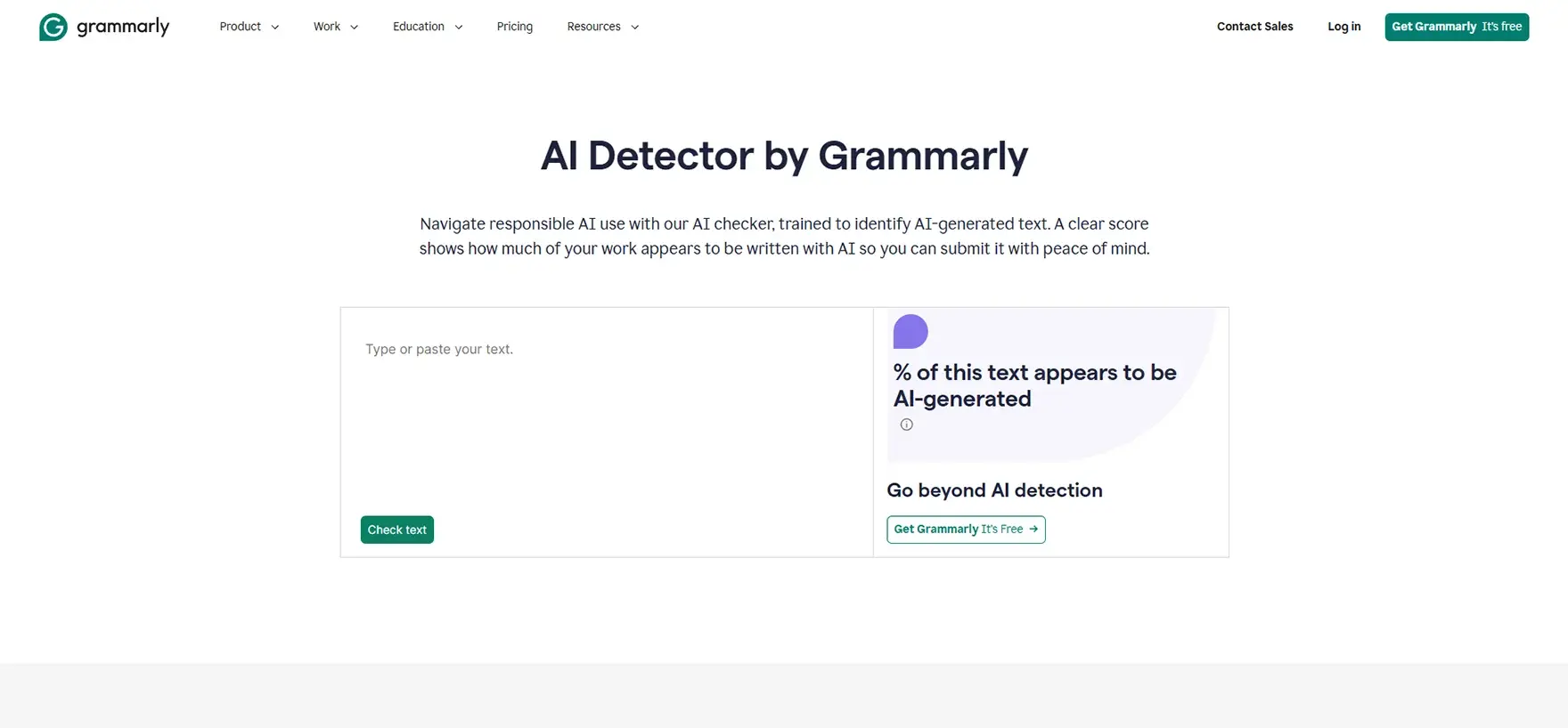 Grammarly AI Detector