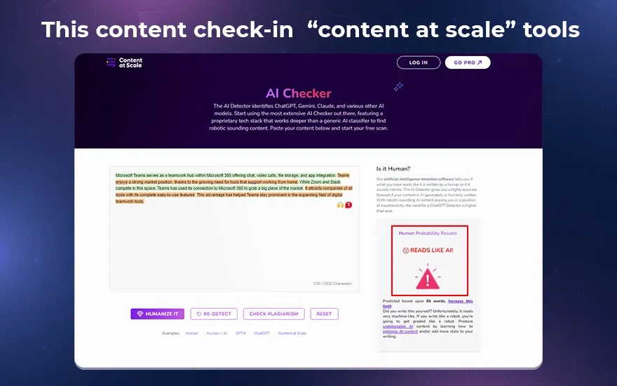 this content check-in  “content at scale” tools