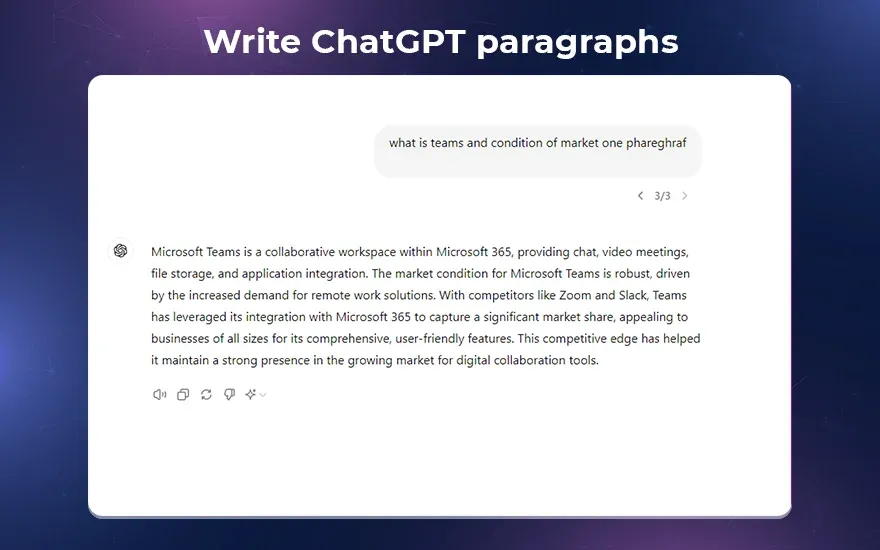 write ChatGPT paragraphs